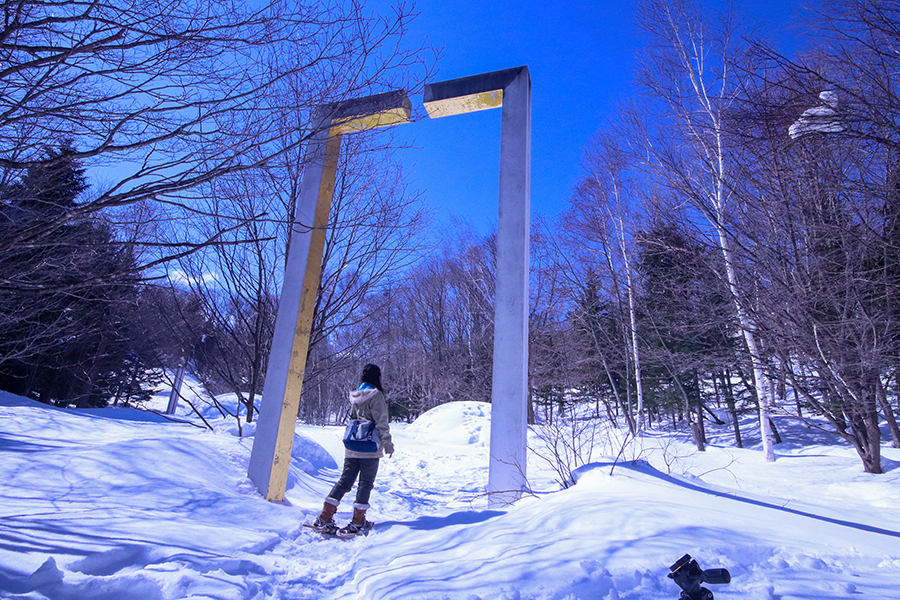 Kanjiki Snowshoeing at the Art Park